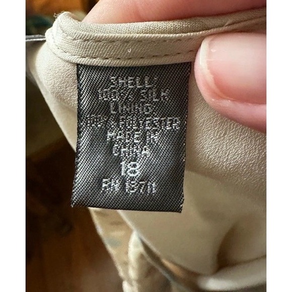 NWT KATE HILL‎ Womens Size 18 Midi Slip Silk Skirt Polka Dot Ruffle Hem Y2K 90s - Picture 8 of 10